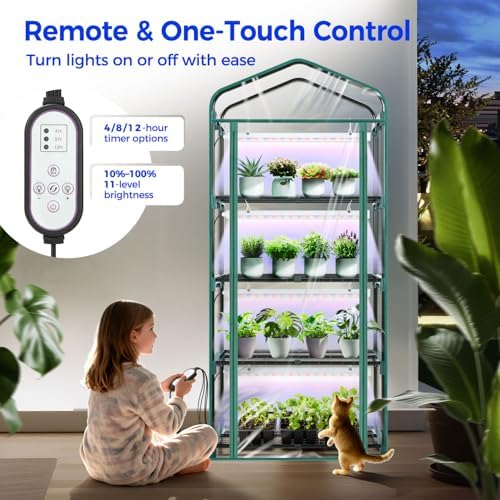 indoor greenhouse with grow light, ohuhu 4-tier mini, package contents