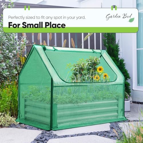 quictent raised garden bed with cover galvanized planter, package contents