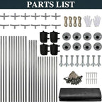 shintenchi carport 10' x 20' heavy duty portable showing dimensions