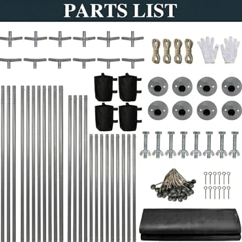 shintenchi carport 10' x 20' heavy duty portable showing dimensions