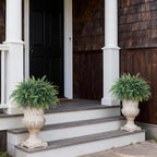 2 sets artificial ferns topiary ball trees for, close-up detail