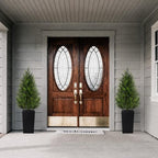 vivatrees 4ft artificial cedar topiary trees 2 pack shown in use