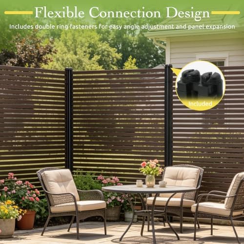 outdoor metal privacy fence screen 35 x 59 on a desk or shelf