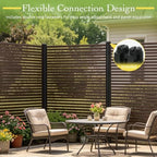 outdoor metal privacy fence screen 35 x 59 on a desk or shelf