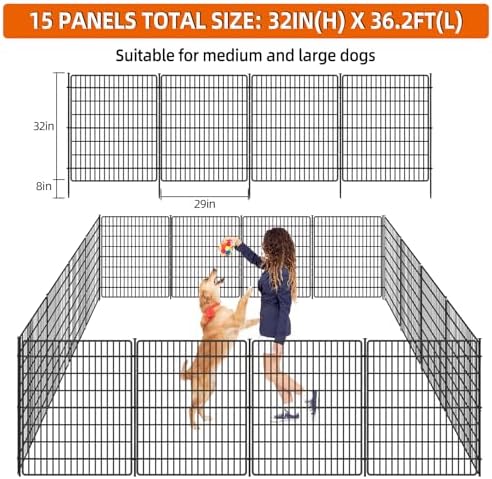 15 panels no dig fence with gate, 32 shown in use