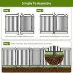 heavy duty garden fence animal barrier, 40" h, front angle view