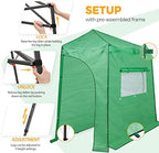 eagle peak 9x4 easy setup pop up greenhouse, side view