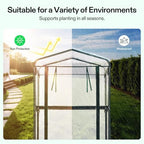 vivosun mini 4-tier greenhouse with wheels, 27 x, side view