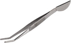 Bonsai Tweezers, Stainless Steel Long Handle Ergonomic Non Slip Grip with Smooth Edges for Removing Dead Leaves and Weeds from Bonsai Plants (Bent)