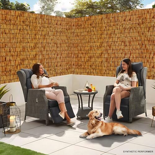 reed fencing rolls,patio privacy screen,decorative bamboo fence rolls, front angle view