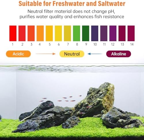 hygger aquarium activated carbon, premium natural coconut shell, side view