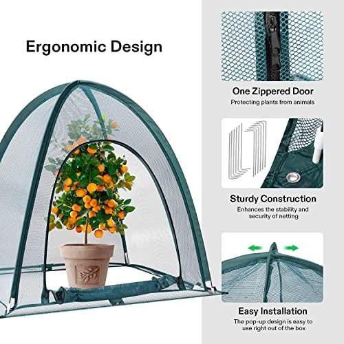 vivosun garden netting cover, 36 x 36 x shown in use