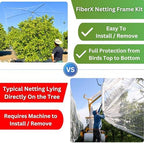 fiberx large fruit tree netting frame kit, 50x50, close-up detail