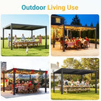 pergola 10'x12' with adjustable roof & thick aluminum, package contents