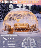dome tent for garden, geodesic dome greenhouse with shown in use