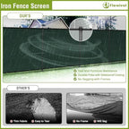 6'x12' privacy fence sets with iron poles outdoor, package contents