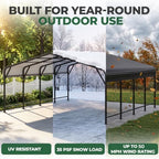 20x20 ft metal carport, outdoor heavy duty 2, close-up detail