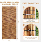 zncmrr reed fencing rolls fencing 4ft high roll, close-up detail