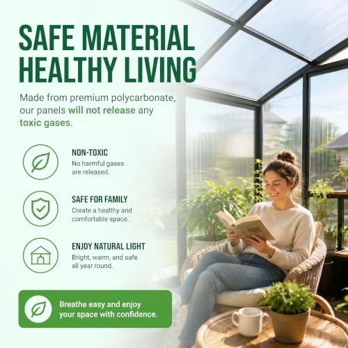 garvee 6 pcs 4ft *2ft *0.16in polycarbonate twin-wall on a desk or shelf