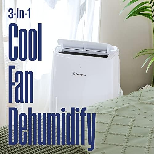 westinghouse 8,000 btu air conditioner portable for rooms showing dimensions