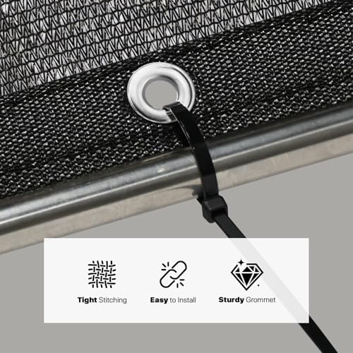 amgo 30% black shade cloth 12' x 16', side view
