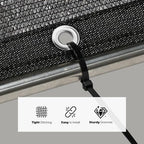 amgo 30% black shade cloth 12' x 16', side view
