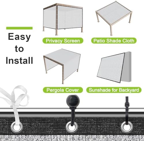 sunny guard 99% aluminum sun shade cloth, 8x8ft, package contents