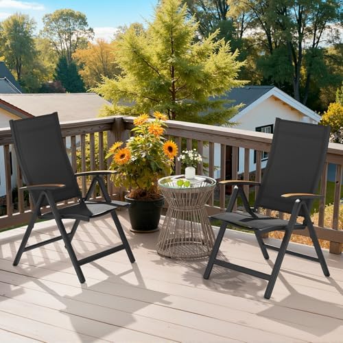 crestlive products folding patio chairs set of 2 shown in use