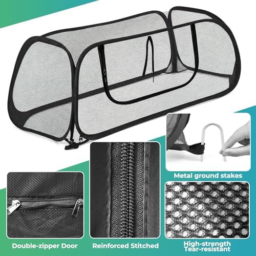 qwayhome 2pack garden covers for raised beds, pop showing dimensions