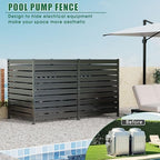 3 panels metal air conditioner fence, 42" h, close-up detail