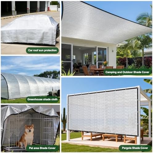85% aluminet shade cloth, 10x12 ft heat reflective on a desk or shelf
