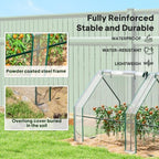 outsunny 12' x 3' x 3' mini greenhouse, side view
