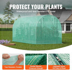 vevor walk-in tunnel greenhouse, 14.6x6.4x6.3 ft hoop house, close-up detail
