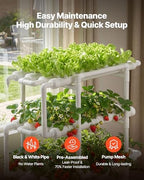 vevor hydroponics growing system kit, 3-tier 108 sites shown in use