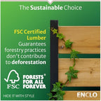 enclo concord privacy screen, cedar wood diy no, view 9