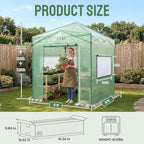crown shades 8x6 walk-in pop-up greenhouse for outdoors shown in use