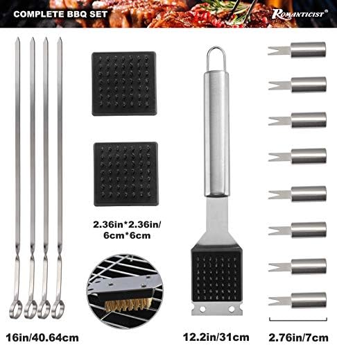 romanticist 23pcs must-have bbq grill accessories set with, close-up detail