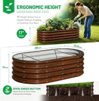 snugniture 3 pcs 4x2x1.5ft raised garden bed outdoor, side view