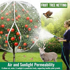 12x16ft extra large drawstring & zipper fruit tree, side view
