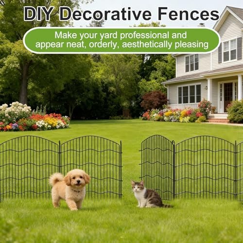 garden fence no dig, 31in(h) x24ft(l) black 15 showing dimensions