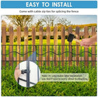 eibikdi 50ft x 13in garden animal barrier fence, side view