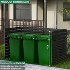3 panels metal air conditioner fence, 42" h shown in use