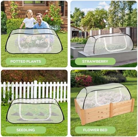 45''x22''x18'' pop up raised garden bed cover -instant on a desk or shelf