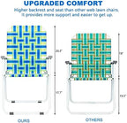 vingli patio lawn webbed folding chairs set of, close-up detail