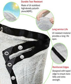 70% reflective aluminum shade cloth 13x24 ft –, front angle view