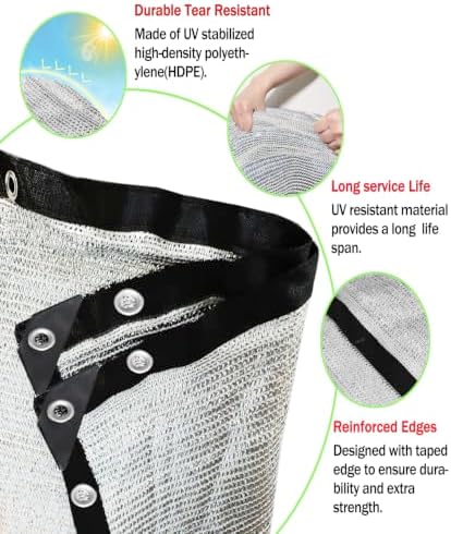 70% reflective aluminum shade cloth 10x12 ft –, front angle view