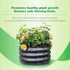 gardmax 2x2x1ft galvanized round raised garden bed kit, package contents