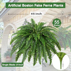 dkaltm 45" artificial boston fern (set of 2) shown in use