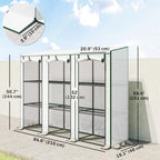 outsunny lean-to greenhouse with 3 tier shelves 84.6" on a desk or shelf