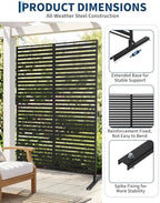 outdoor privacy screen, 48" w x 75" h, side view